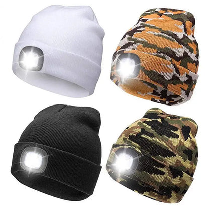 4 LED Lighted Unisex Beanie Hat - Spelume