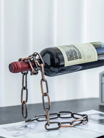 Floating Chain Wine Rack