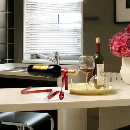 Floating Ribbon Wine Rack