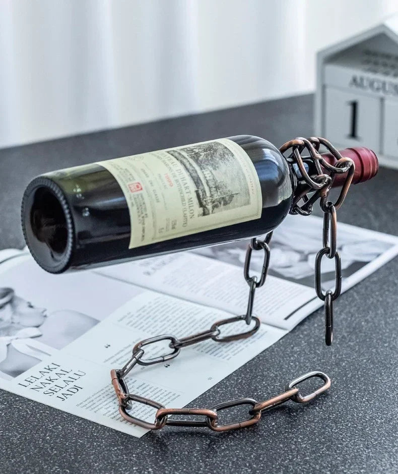 Floating Chain Wine Rack