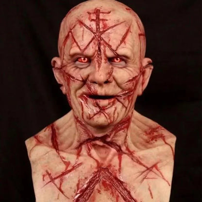 Halloween Realistic Blood Scar Human Face Mask