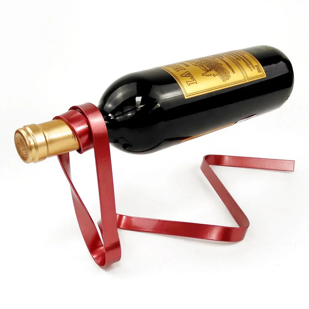 floating ribbon wine rack