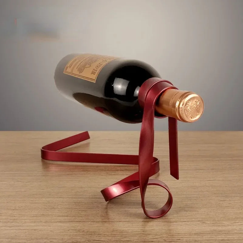 magic floating ribbon wine rack